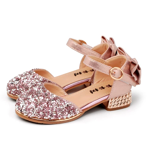 Сандалии, блестки для ногтей для принцессы, шнурки, летние туфли на высоком каблуке, мягкая подошва, 2022