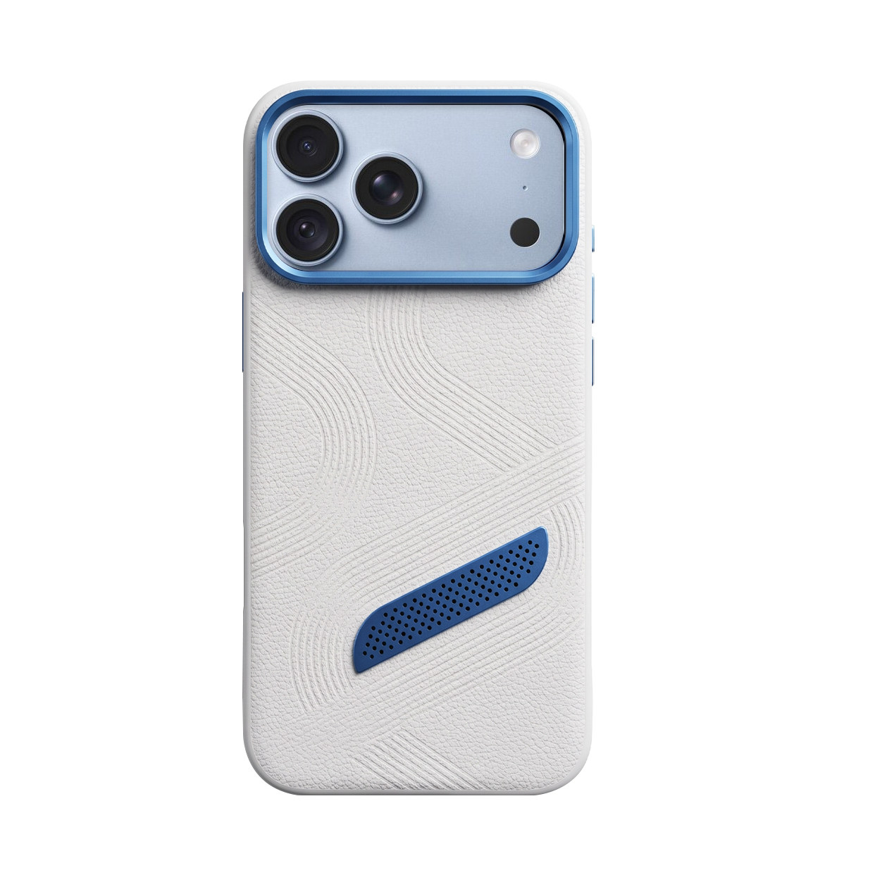 Mountain River Embossed Blue Accent iPhone Case