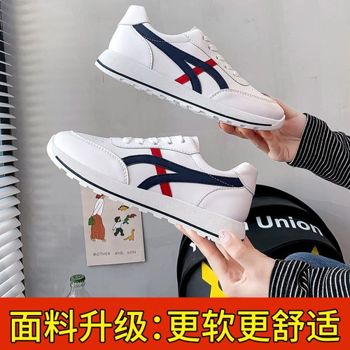 [Tmall] YD Little White Shoes Женская 21 весна и осень Новая корейская версия свободного торта с толстым дном круглым кружев