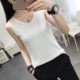 Kích thước lớn áo yếm rộng rãi của phụ nữ mùa hè mặc áo không tay dệt kim đáy áo t-shirt đầu ngắn và linh hoạt - Áo ba lỗ