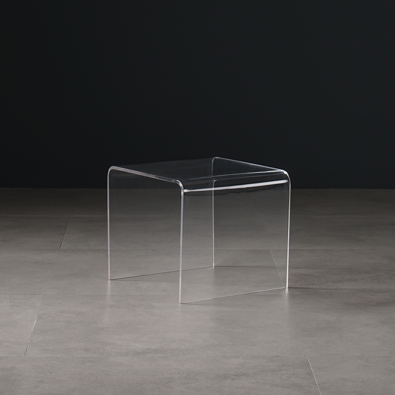 LAZYSPACE Marcellus Serene Glass Side Table - Small Transparent