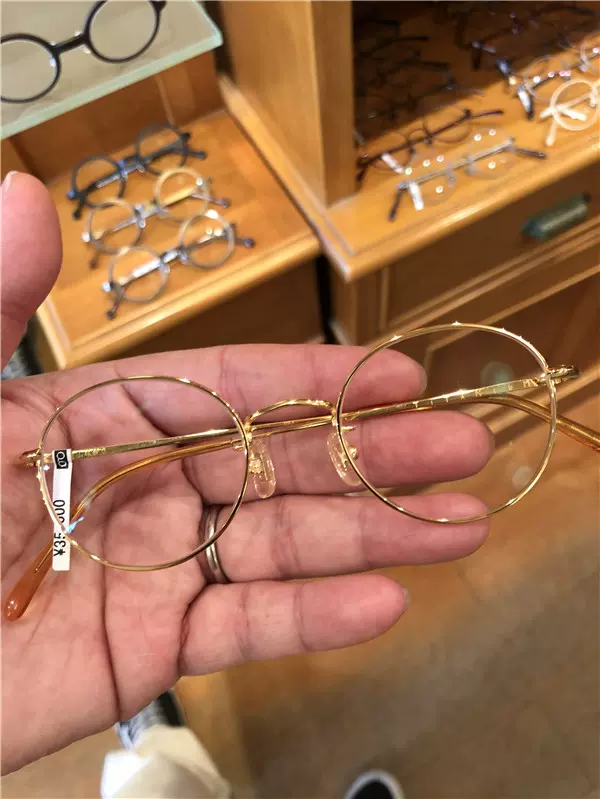 大四囍订购白山眼镜店ST TITAN BOSTON 钛金属复古框架眼镜-Taobao