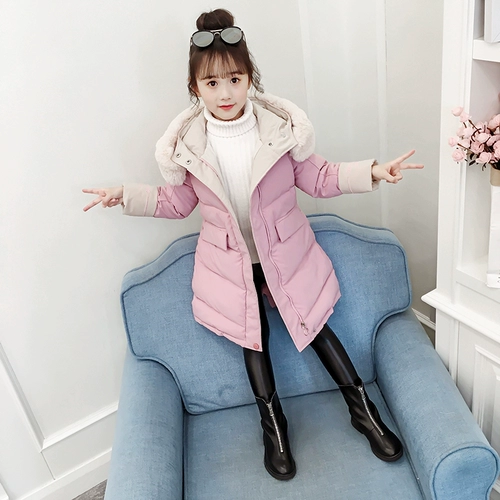 Tmall, детский длинный модный пуховик, куртка, 2019, средней длины, в западном стиле, подходит для подростков