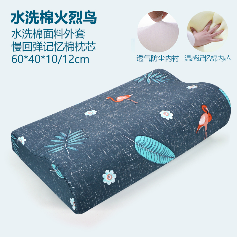 cervical protection pillow single family dormitory student pillow male and female sleep memory pillow core double pair, two