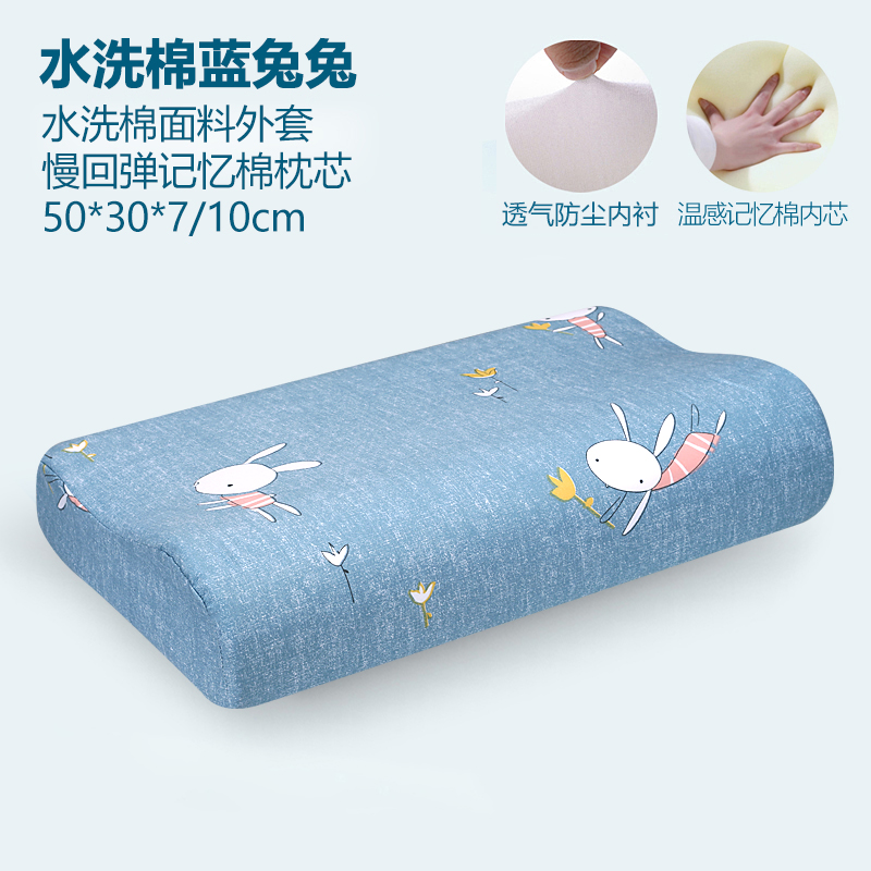 cervical protection pillow single family dormitory student pillow male and female sleep memory pillow core double pair, two