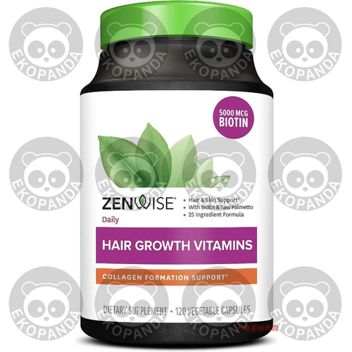 Zenwise Daily Hair Growth Vitamins, 120 capsules
