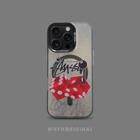 Stussy Red Dice Black 8-Ball Graffiti iPhone Case