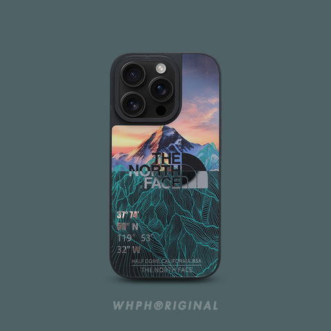 The North Face Mountain Sunset Topographical iPhone Case