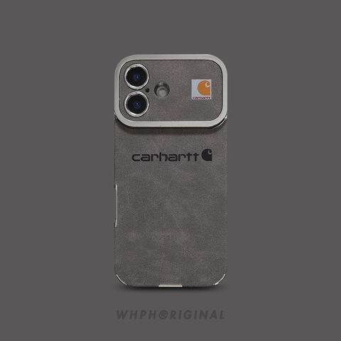 Carhartt Grey Leather iPhone Case