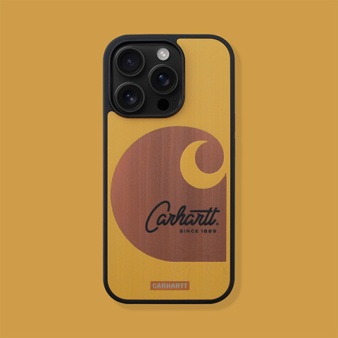 Carhartt Yellow Wood Grain Logo iPhone Case