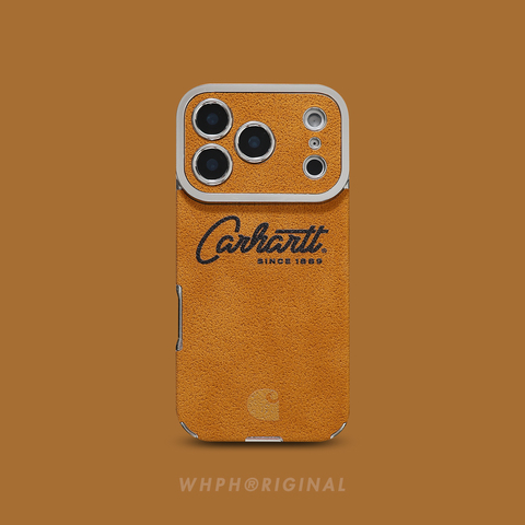 Carhartt Textured Orange Leather iPhone Case