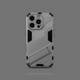WHPH Rugged Grey Black White Design Kickstand Phone Case for iPhone 17, 16, 15, 14, 13 and 12