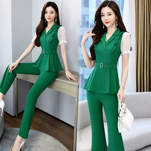 Элитный летний комплект, штаны-клёш, костюм, яркий броский стиль, высокая талия