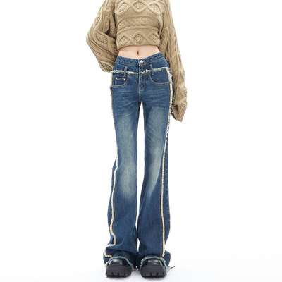 taobao agent Retro winter design jeans, American style, 2022, trend of season