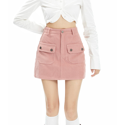 taobao agent Corduroy retro pleated skirt, mini-skirt, 2022 collection, American style, A-line