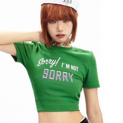 taobao agent Summer brand T-shirt, top, fitted