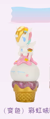 Единорог-кролик лыжный слепой слепой слепой подтверждение мороженого Tokidoki X Tuzki Tao Qiduqi