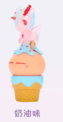 Единорог-кролик лыжный слепой слепой слепой подтверждение мороженого Tokidoki X Tuzki Tao Qiduqi