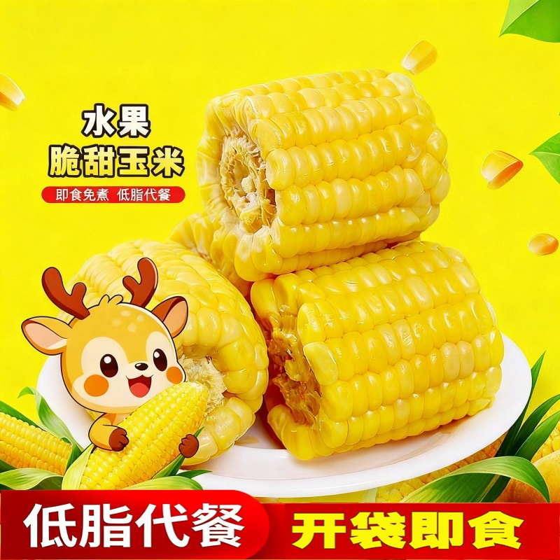 首+签！云南开袋即食水果玉米段1斤
