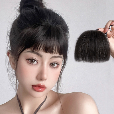 taobao agent Really bangs wig female Xia Natural False bangs hair film round face comics Qi bangs fake film
