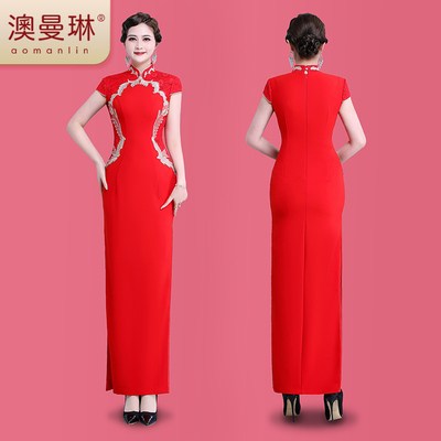 taobao agent Summer elite cheongsam, fitted suit, for catwalk, Chinese style