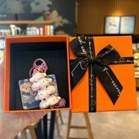 Кремовая дженга, розовая оранжевая подарочная коробка