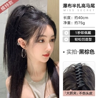 Прямые волосы плюс количество [черный коричневый] водопад с высоким хвостиком