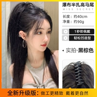 Новое обновление прямых волос плюс деньги [Черный коричневый] водопад полуавременный хвост