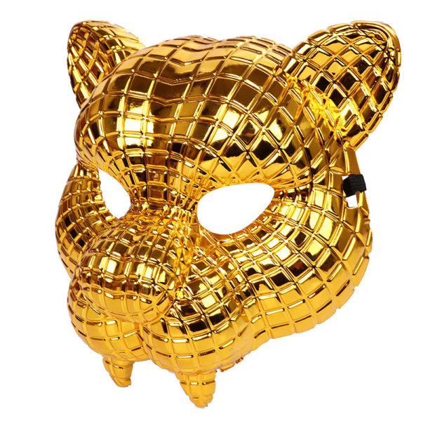 Gold Cheetah Boss Mask Triangle Square Circle Game Cosplay