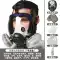 Mũ trùm kín hoàn toàn mặt nạ dưỡng khí mặt nạ bảo vệ mặt nạ chống vi-rút toàn mặt phun sơn đánh bóng trong suốt mặt nạ chống bụi công nghiệp hóa chất 