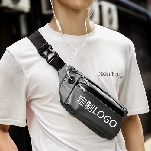 Мужская нагрудная сумка, универсальная сумка на одно плечо, спортивный маленький ремешок для сумки для отдыха, поясная сумка, барсетка, делается под заказ, для бега