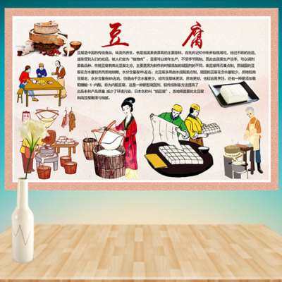 Каменные мельницы тофу творог тофу Мозговой фасоль продукты Профиль ретро плакат фото свет фильм печать реклама сделанный на заказ