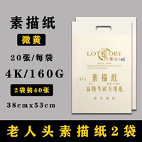 [160 граммов бумаги для эскиза] 4K желтый (40 фотографий) 2 сумки