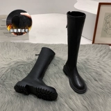 Флисовые ботинки в английском стиле, высокие сапоги на платформе, из натуральной кожи, коллекция 2021, в британском стиле