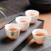 Đức quặng quặng cừu béo ngọc sứ chén trà nếm cốc đá cốc trà kung fu bộ trà nhỏ chén cá nhân chén gốm - Trà sứ