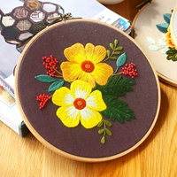 Cuizhu Желтый цветок мешок+20 см. Имитация бамбуковой вышивки+графическое видео