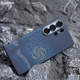 Pinkson Van Gogh Starry Night Pixelated Woven Carbon Fiber Phone Case for Galaxy S25, S25+, and S25 Ultra