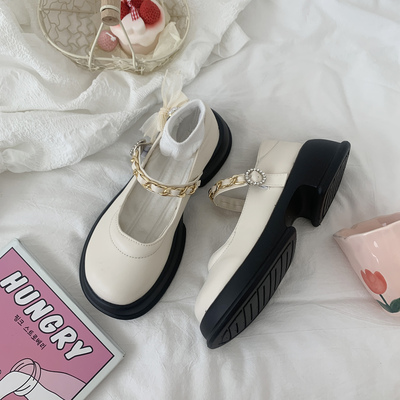 taobao agent White footwear, summer suitable with a skirt English style platform, British style