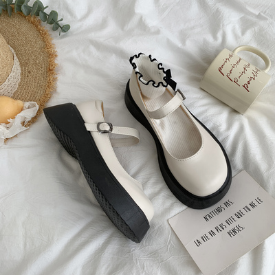 taobao agent White summer thin universal footwear platform English style, french style, British style, 2022