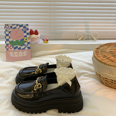 taobao agent Japanese summer universal high footwear English style platform, British style