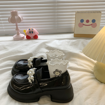 taobao agent Black demi-season universal footwear platform English style, 2023, trend of season, British style