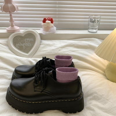 taobao agent Black summer high footwear platform English style, 2022 collection, British style