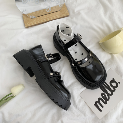 taobao agent Summer thin black Japanese footwear platform English style, french style, British style