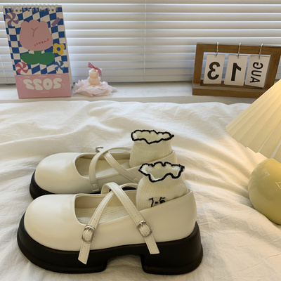 taobao agent White Japanese universal footwear platform English style, french style, British style, Lolita style