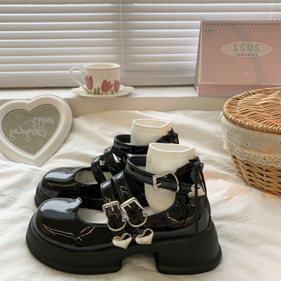taobao agent Summer footwear, Japanese retro high student pleated skirt platform