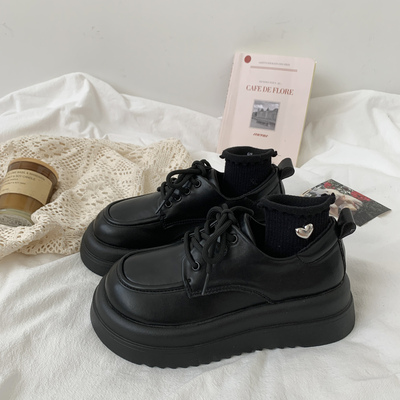 taobao agent Demi-season high universal Japanese footwear platform English style, 2023, British style