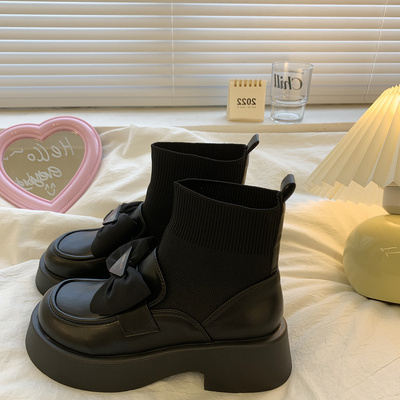 taobao agent Martens, autumn socks English style, high universal low boots, 2022 collection, British style