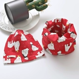 Тонкая детская шапка, шарф, хлопковый осенний ветрозащитный комплект, детская шапочка для новорожденных