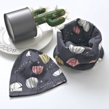 Тонкая детская шапка, шарф, хлопковый осенний ветрозащитный комплект, детская шапочка для новорожденных