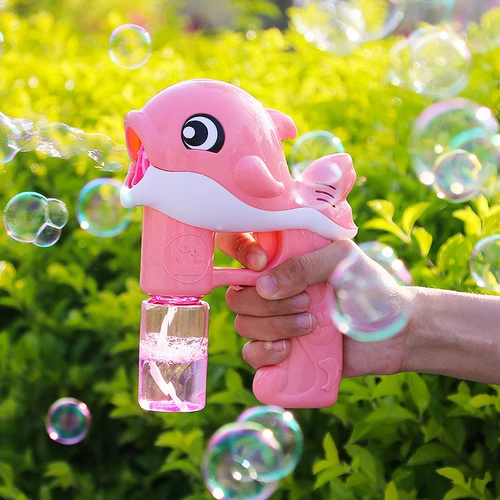 Мигающая игрушка, машина для пузырьков, уличный автоматический пузырьковый пистолет, популярно в интернете, полностью автоматический, дельфин